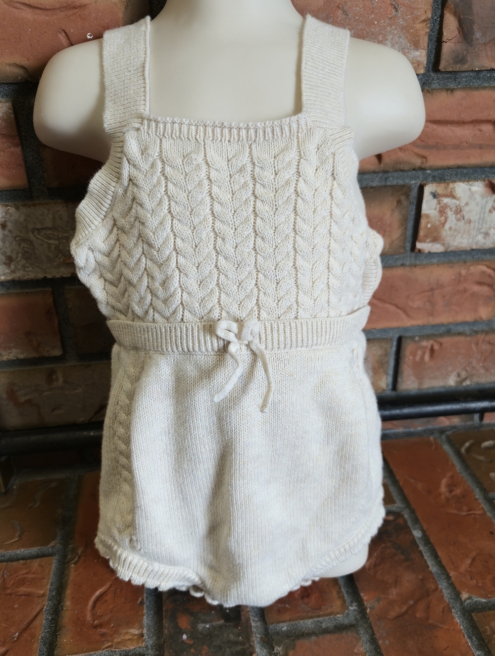 Cat & Jack Knit Cable Romper